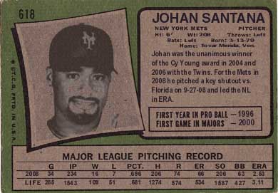 1971 Johan Santana (reverse)